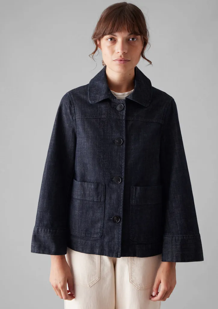 TOAST Wide Sleeve Organic Denim Jacket-Women Denim|Coats & Jackets