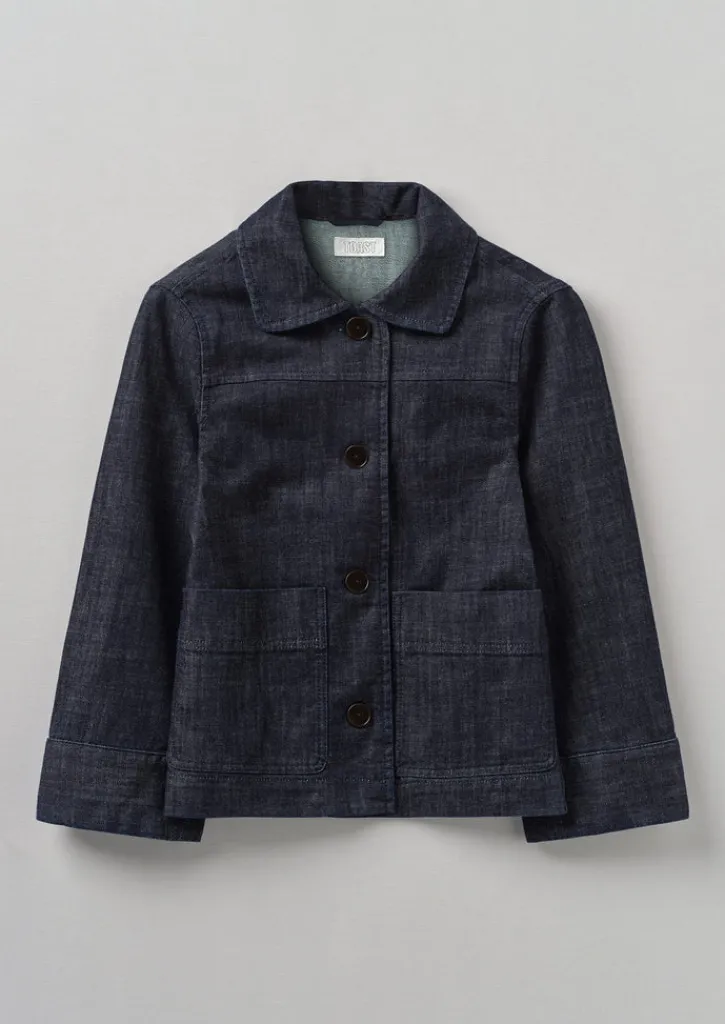 TOAST Wide Sleeve Organic Denim Jacket-Women Denim|Coats & Jackets