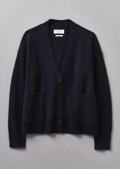 TOAST Wool Cashmere Boxy Cardigan-Women Cashmere|Knitwear