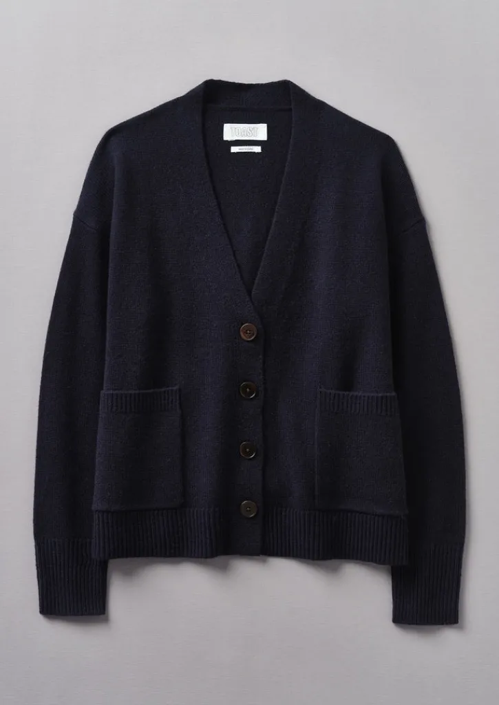 TOAST Wool Cashmere Boxy Cardigan-Women Cashmere|Knitwear