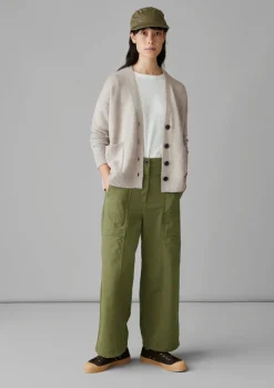 TOAST Wool Cashmere Boxy Cardigan-Women Cashmere|Knitwear