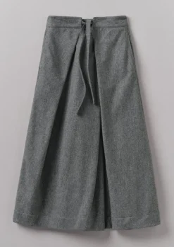 TOAST Wool Flannel Tie Front Culottes-Women Skirts|Trousers