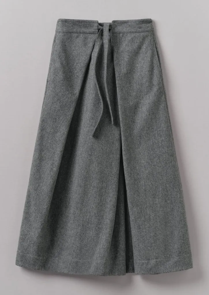 TOAST Wool Flannel Tie Front Culottes-Women Skirts|Trousers