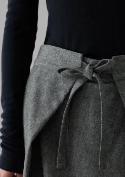 TOAST Wool Flannel Tie Front Culottes-Women Skirts|Trousers