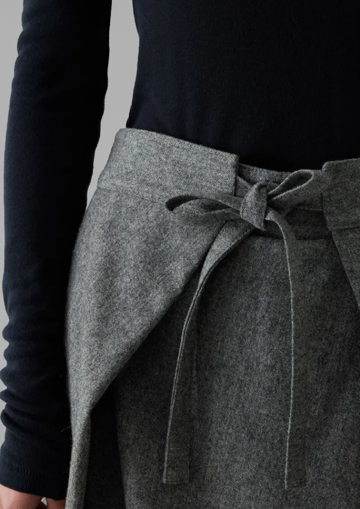 TOAST Wool Flannel Tie Front Culottes-Women Skirts|Trousers