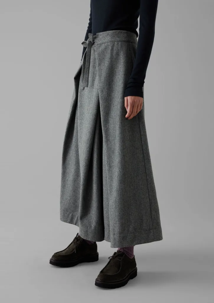 TOAST Wool Flannel Tie Front Culottes-Women Skirts|Trousers