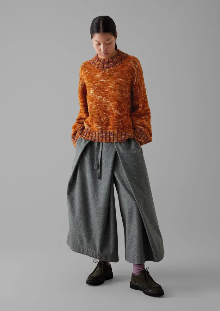 TOAST Wool Flannel Tie Front Culottes-Women Skirts|Trousers