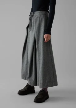 TOAST Wool Flannel Tie Front Culottes-Women Skirts|Trousers