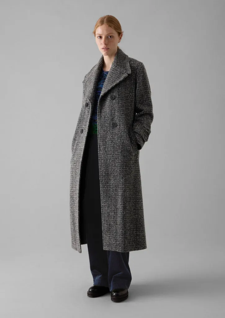 TOAST Wool Herringbone Belted Coat-Women Coats & Jackets