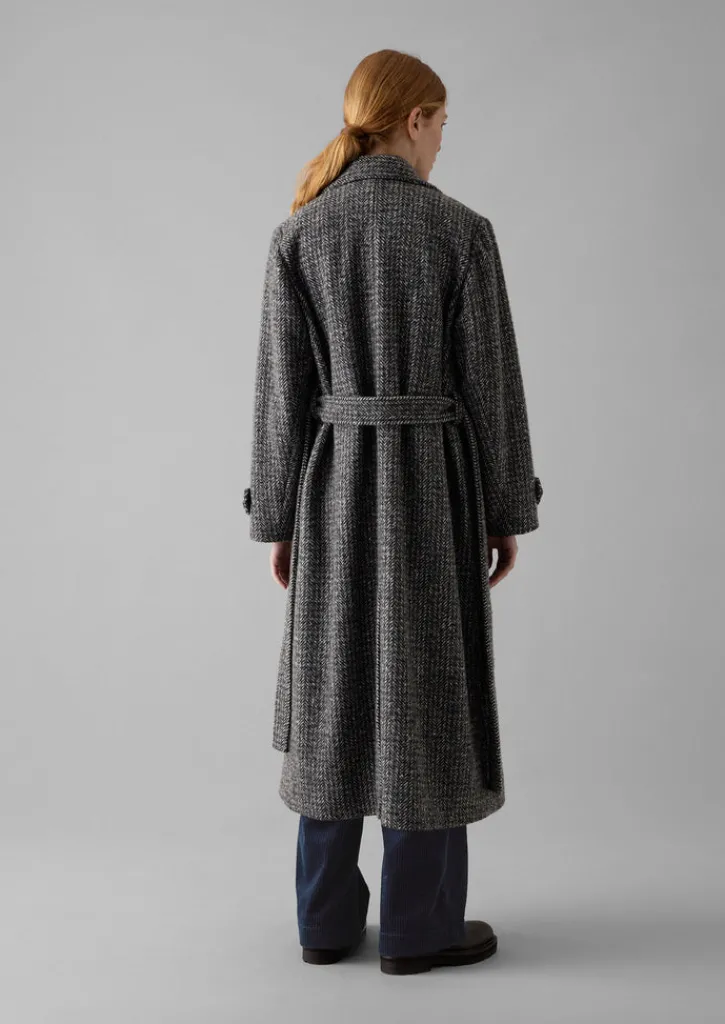TOAST Wool Herringbone Belted Coat-Women Coats & Jackets