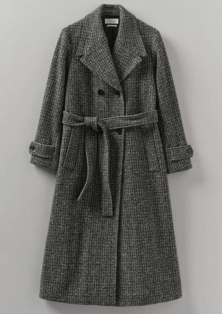TOAST Wool Herringbone Belted Coat-Women Coats & Jackets